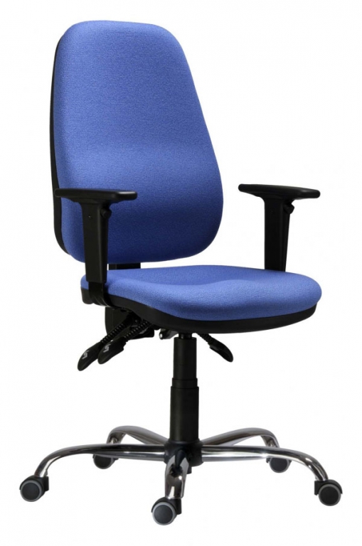 Kancelářská židle 1540 ASYN C  - koženka modrá