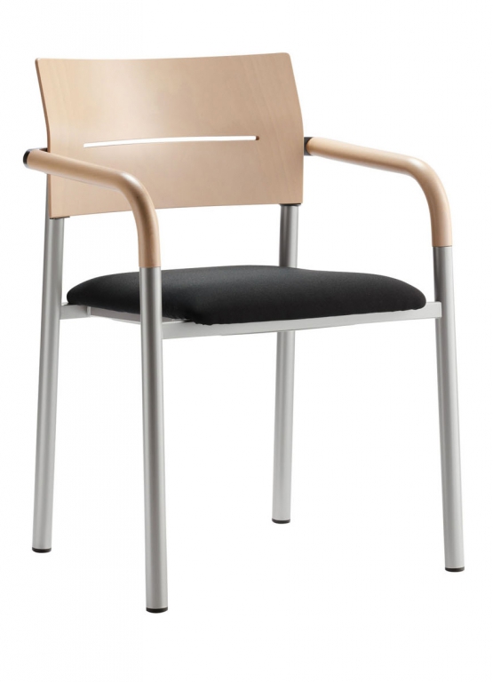 Konferenční židle Aluform_3 6431-101  - Tm.šedá
