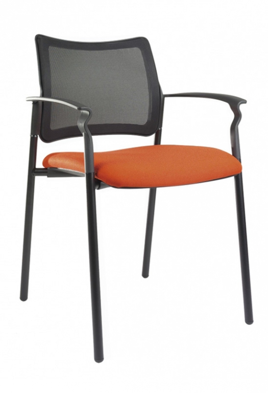 Jednací židle 2170 N Rocky NET  - koženka oranžová