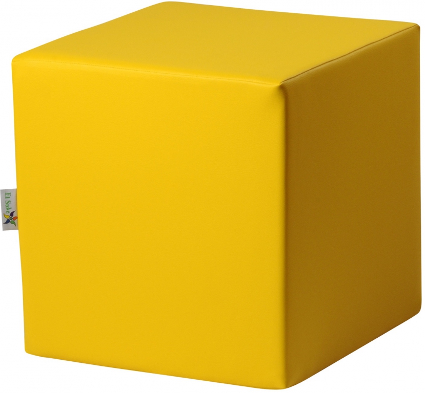 Sedací kostka - Kubo 48x48x48cm - Žlutá