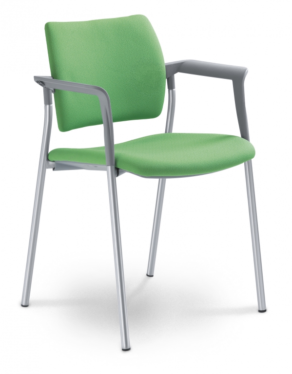 Konferenční židle  Dream 111/B-N2  - koženka šedá