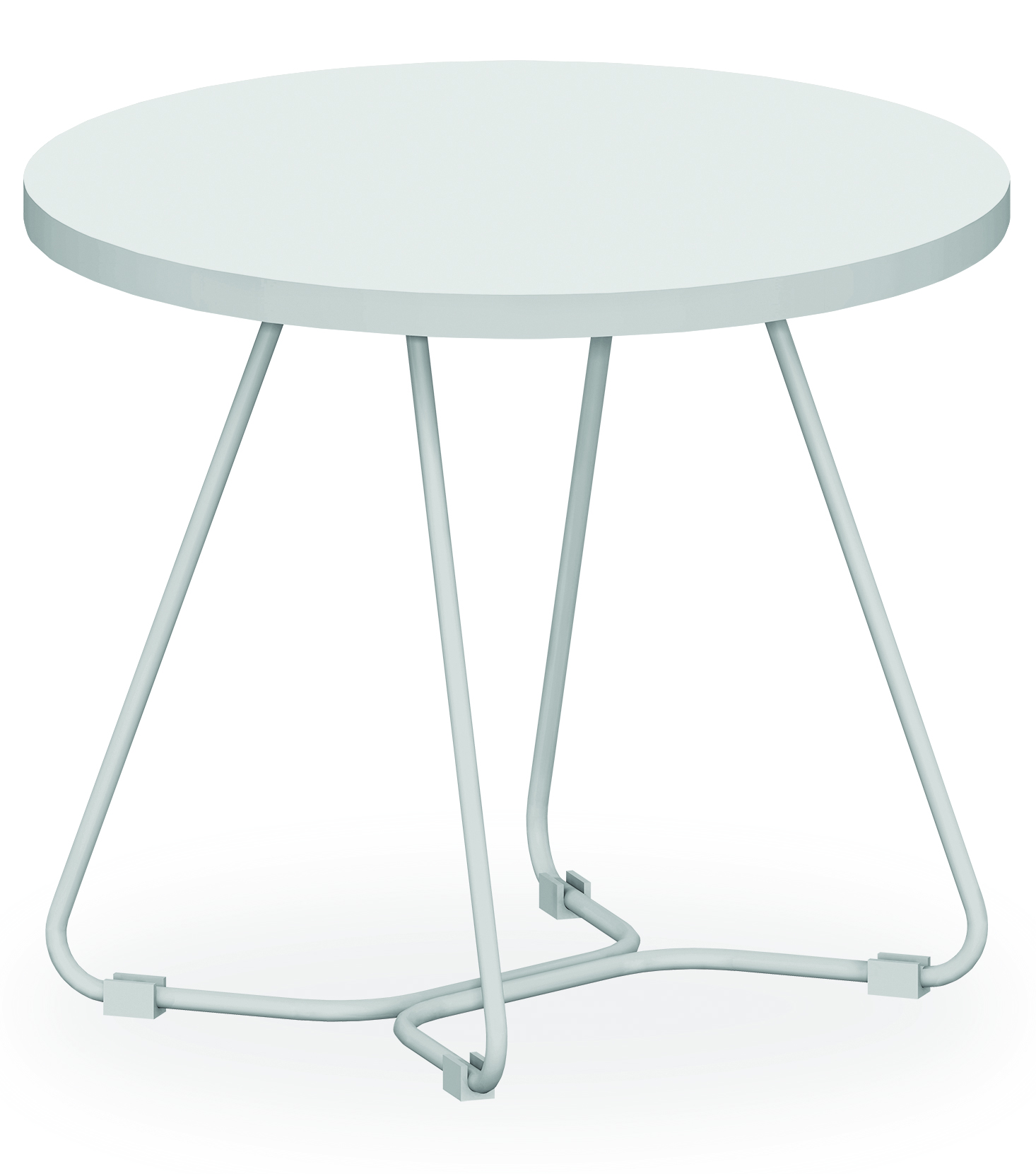 Konferenční stolek pr.55cm - Bílá